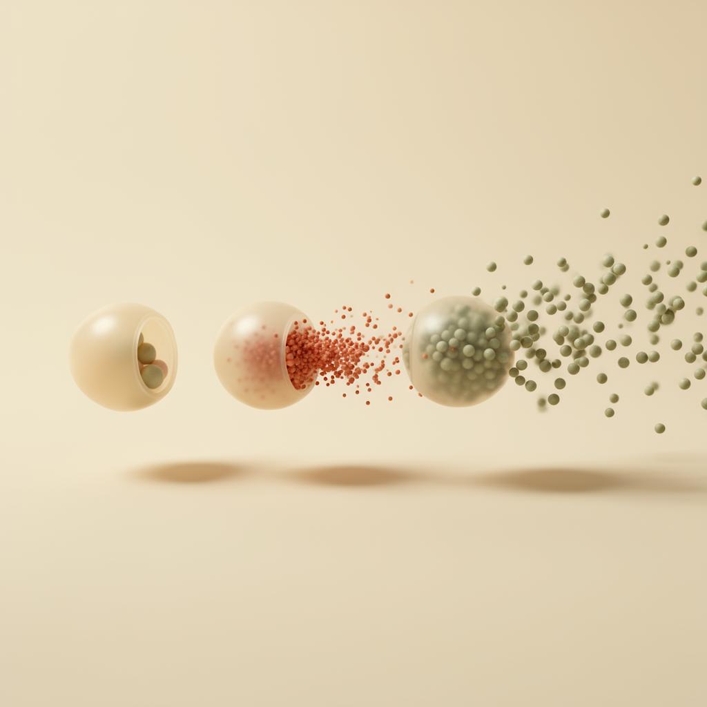 Open Lova sachet pouring out microgranules