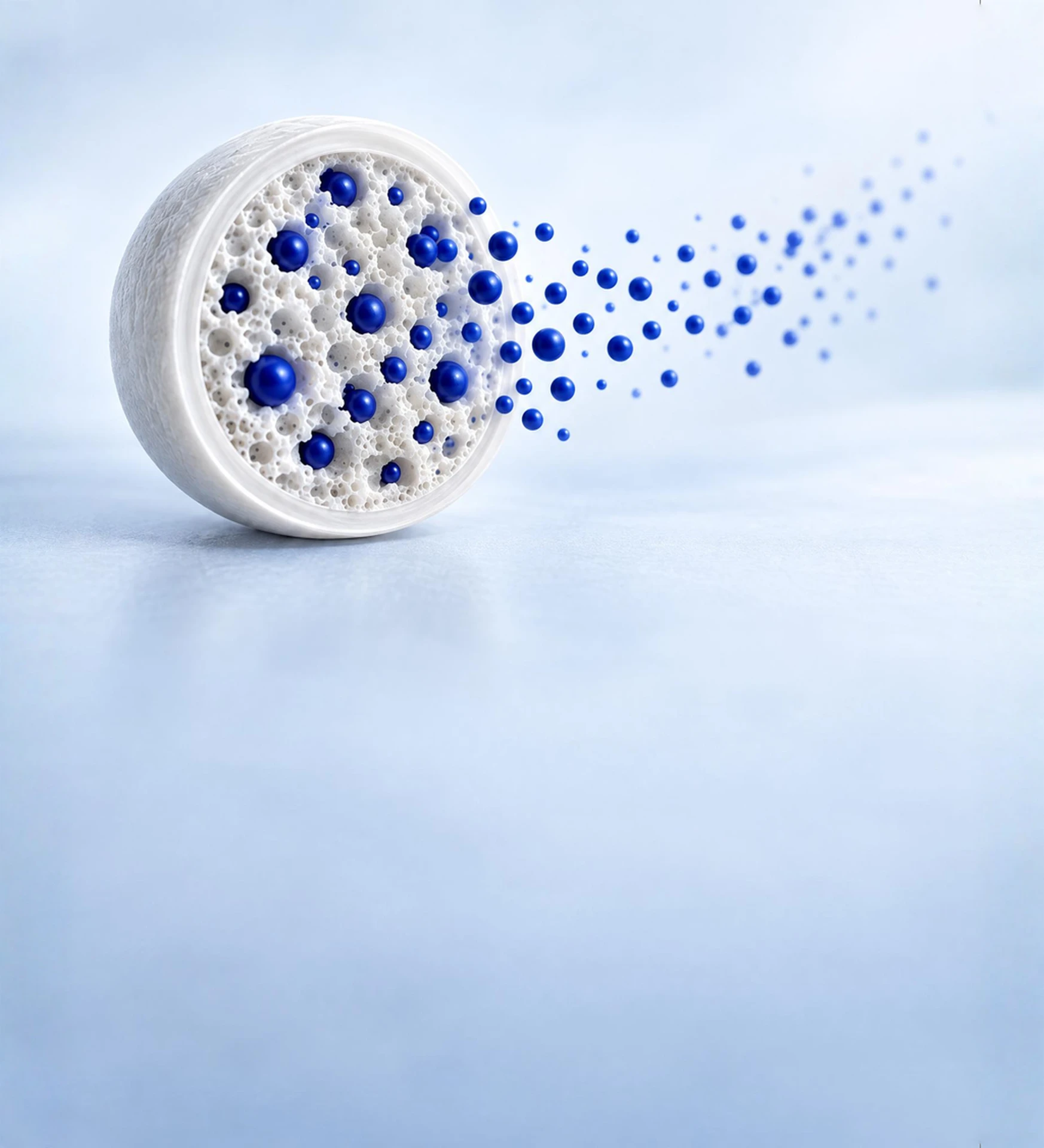 Microgranule releasing ingredients gradually over time